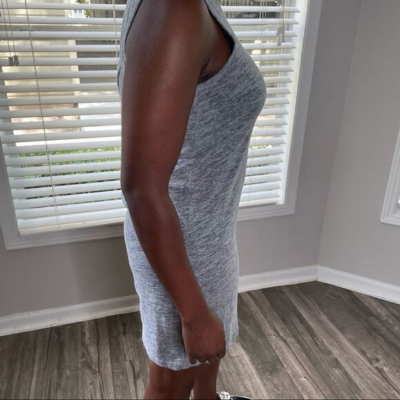 2/$20 American Eagle Heather Gray Knot Twist Cutout Back Mini Dress - Picture 8 of 13